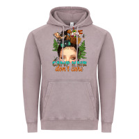 Vintage Zinc messy bun camp hair dont care Vintage Hoodie - texasbilliewilder