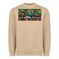 Rusty Sunflowers With Cowhide And Turquoise Heavyweight Sweatshirt | Teevron