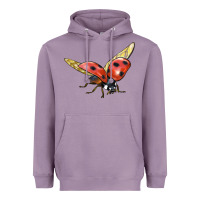 Lavender Ladybug Flying Heavyweight Hoodie - LillyAllenDesigns