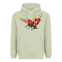 Matcha Ladybug Flying Heavyweight Hoodie - LillyAllenDesigns