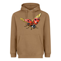 Toasted Coconut Ladybug Flying Heavyweight Hoodie - LillyAllenDesigns
