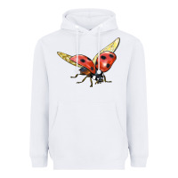 White Ladybug Flying Heavyweight Hoodie - LillyAllenDesigns