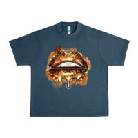 Midnight Navy melanin lips Urban Heavy Tee - Zillion Design Studio