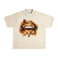 Sandshell melanin lips Urban Heavy Tee - Zillion Design Studio