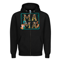 Black american football mama Zipper Hoodie - Jasminsmagicworld