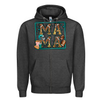 Charcoal Heather american football mama Zipper Hoodie - Jasminsmagicworld