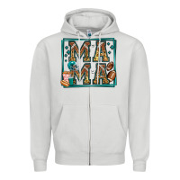 Dove Grey american football mama Zipper Hoodie - Jasminsmagicworld