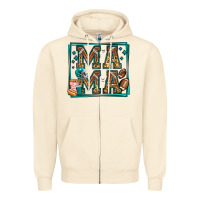 American Football Mama Zipper Hoodie | Teevron