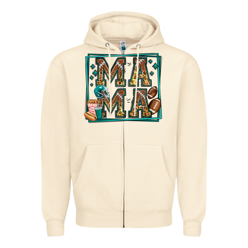American Football Mama Zipper Hoodie by Jasminsmagicworld | Teevron