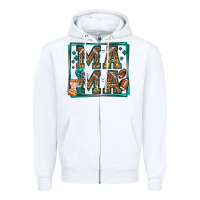 White american football mama Zipper Hoodie - Jasminsmagicworld