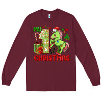 Burgundy my first christmas unicorn Long Sleeve Tee - FaDigitalArtStudio