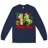 Navy my first christmas unicorn Long Sleeve Tee - FaDigitalArtStudio