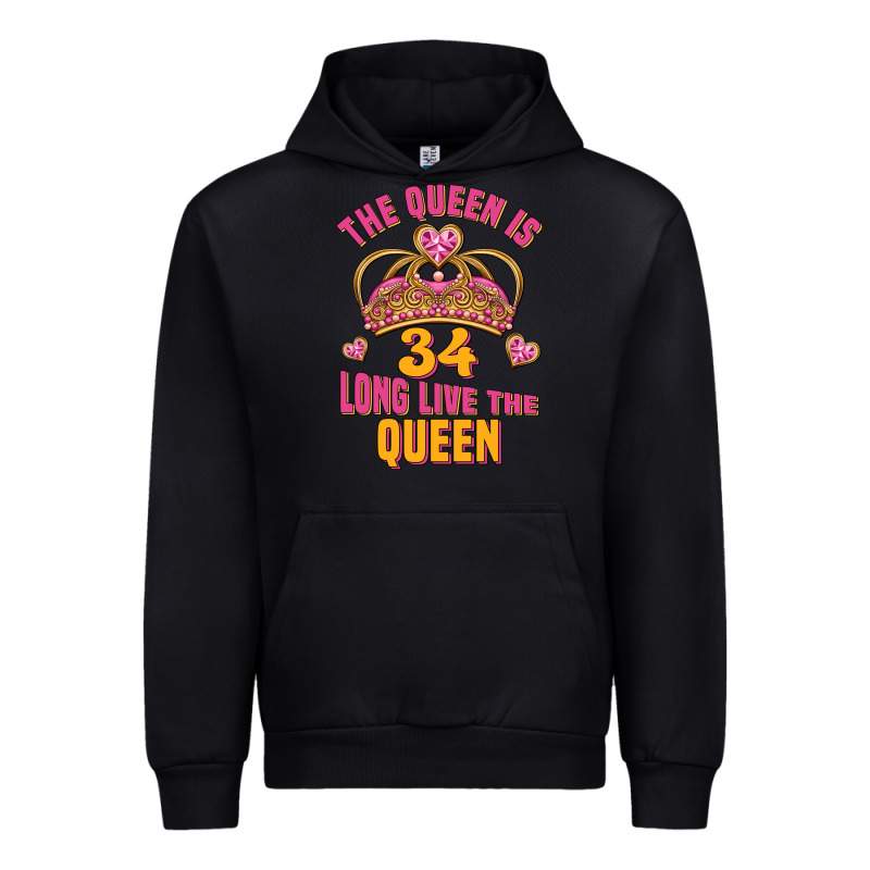 The Queen Is 34 Long Live The Queen Urban Hoodie by Jasminsmagicworld | Teevron