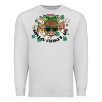 Dove Grey st. patrick's day highland cow Premium Sweatshirt - MaliasSmallBusiness