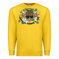 Lemon st. patrick's day highland cow Premium Sweatshirt - MaliasSmallBusiness