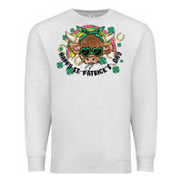 Oatmeal Heather st. patrick's day highland cow Premium Sweatshirt - MaliasSmallBusiness