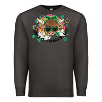Smoke st. patrick's day highland cow Premium Sweatshirt - MaliasSmallBusiness