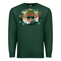 St. Patrick's Day Highland Cow Premium Sweatshirt | Teevron