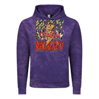 Cloud Purple merry christmas lightning bolt Vintage Hoodie - Zillion Design Studio