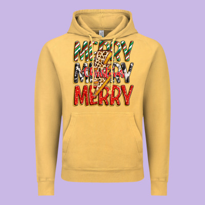 Vintage Hoodie merry christmas lightning bolt