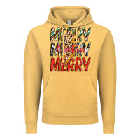 Vintage Mustard merry christmas lightning bolt Vintage Hoodie - Zillion Design Studio