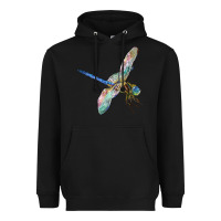 Black Dragon Fly Heavyweight Hoodie - LillyAllenDesigns