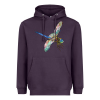 Plum Dragon Fly Heavyweight Hoodie - LillyAllenDesigns