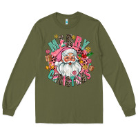 Army Green merry christmas santa Long Sleeve Tee - AdoDesignShop