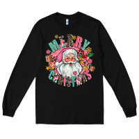Black merry christmas santa Long Sleeve Tee - AdoDesignShop