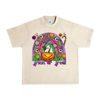 Sandshell Trick or Treat Halloween Rainbow Urban Heavy Tee - texasbilliewilder