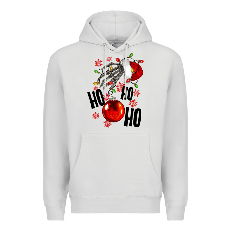 Ho Ho Ho Skeleton Premium Hoodie by NancyCooperArtShop | Teevron