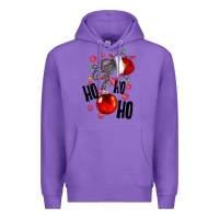 Purple Ho ho ho skeleton Premium Hoodie - NancyCooperArtShop