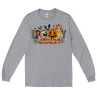 Heather Grey spooky season Long Sleeve Tee - RacoonDesign