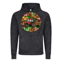 Vintage Black Christmas Farm Red Tractor Vintage Hoodie - RanaPortraitStore