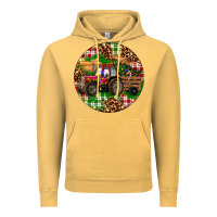 Vintage Mustard Christmas Farm Red Tractor Vintage Hoodie - RanaPortraitStore