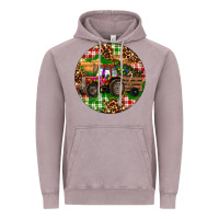 Vintage Zinc Christmas Farm Red Tractor Vintage Hoodie - RanaPortraitStore