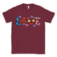 Burgundy firefighter love Classic Tee - HRA Design Shop