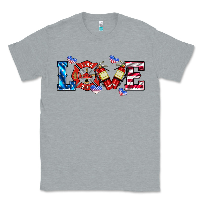 Firefighter Love Classic Tee by HRA Design Shop | Teevron