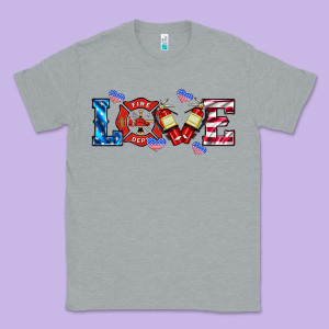 Firefighter Love Classic Tee Designed By Hra Design Shop