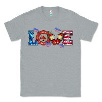 Heather Grey firefighter love Classic Tee - HRA Design Shop
