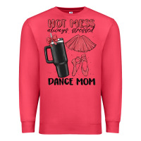 Cardinal hot mess always stressed dance mom Premium Sweatshirt - MaliasSmallBusiness