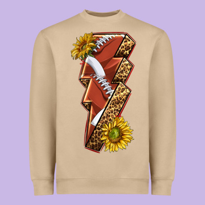 Heavyweight Sweatshirt sport football  lightning bolt