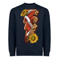 Navy sport football  lightning bolt Heavyweight Sweatshirt - texasbilliewilder
