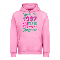 Fuchsia Pink made in 1987, 35 years of being awesome Urban Hoodie - Jasminsmagicworld