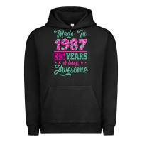 Pigment Black made in 1987, 35 years of being awesome Urban Hoodie - Jasminsmagicworld
