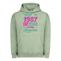 Pigment Oil Green made in 1987, 35 years of being awesome Urban Hoodie - Jasminsmagicworld