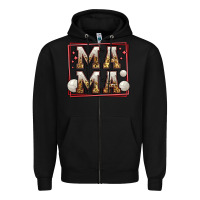 Black volleyball mama Zipper Hoodie - Jasminsmagicworld