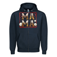 Navy volleyball mama Zipper Hoodie - Jasminsmagicworld