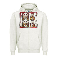 Oatmeal Heather volleyball mama Zipper Hoodie - Jasminsmagicworld