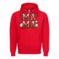 Red volleyball mama Zipper Hoodie - Jasminsmagicworld